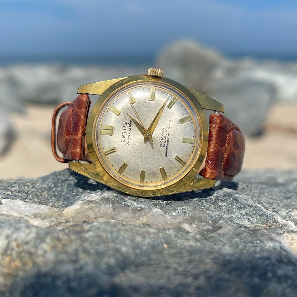 70’s Zetus Surf Master - rare vintage watch 17j incabolic